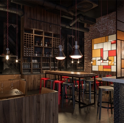 Wnętrza restauracji JEDZ I SĄCZ w Nowym Sączu